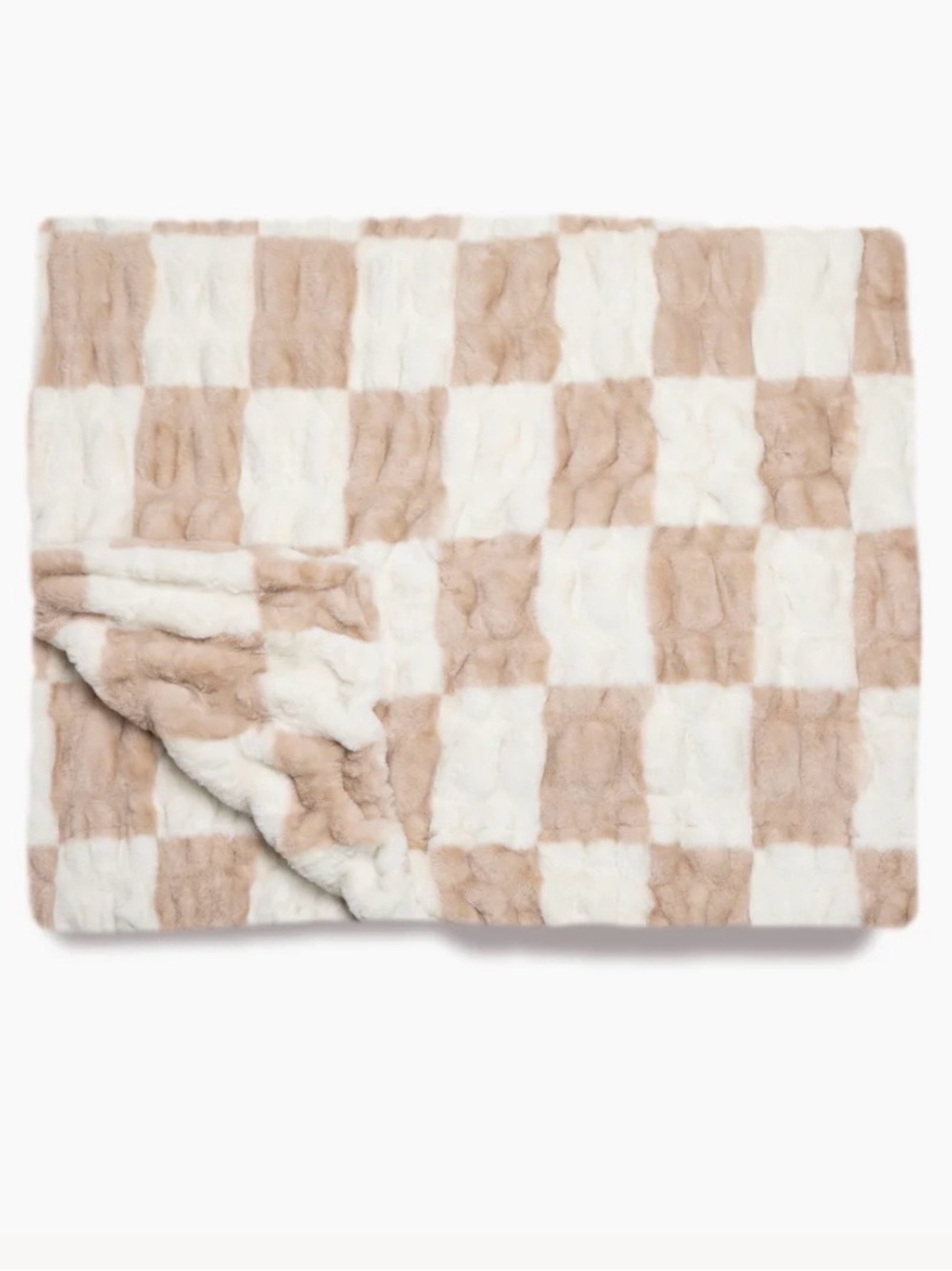 Lola Blanket in Latte Check